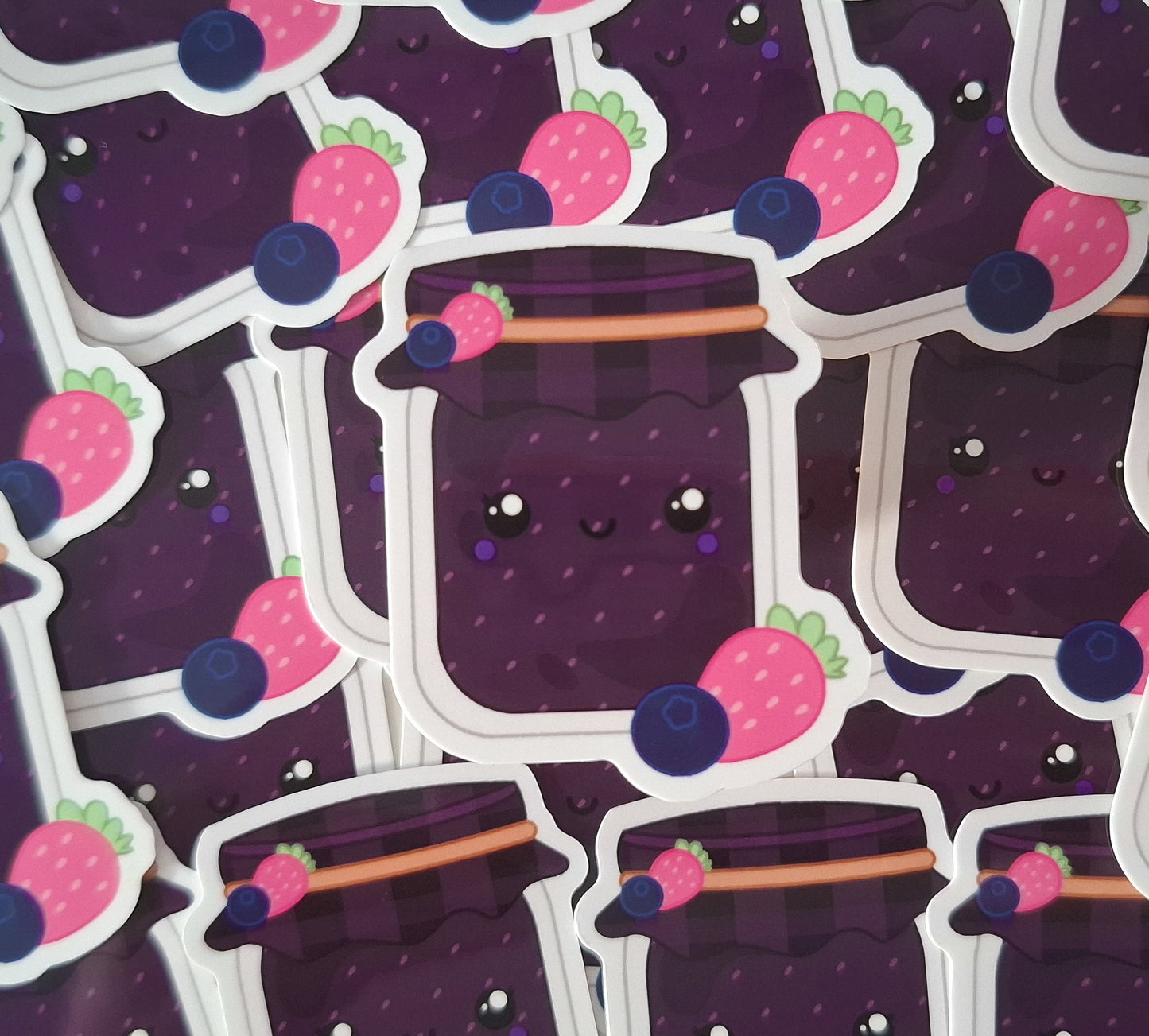 Sweet berry jam friend blueberry strawberry sticker