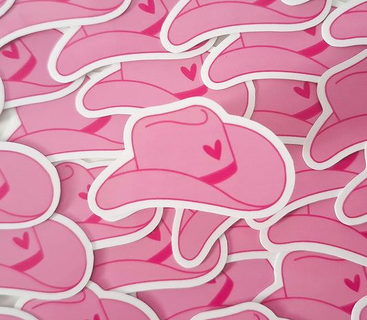 Cowgirl hat sticker