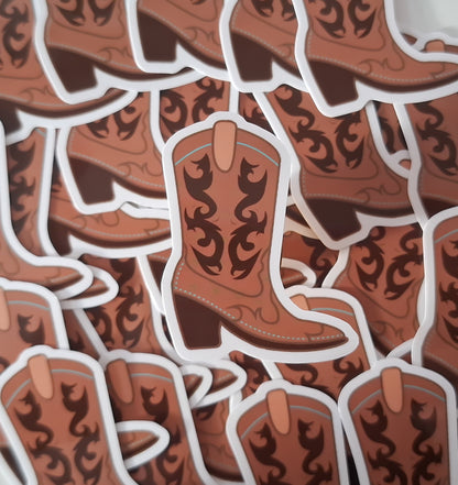 Cowgirl boot sticker