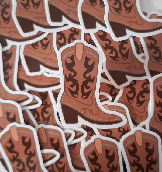 Cowgirl boot sticker