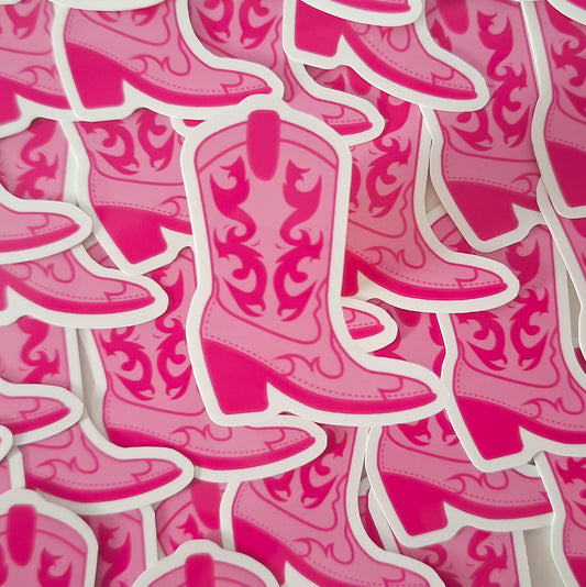 Cowgirl boot sticker